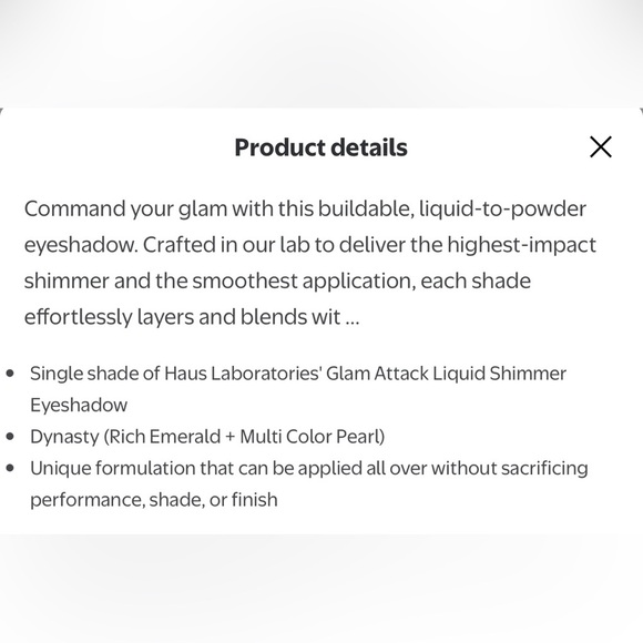 NIB Haus Labs Lady Gaga Glam Attack Liquid Shimmer Eyeshadow in Dynasty - Picture 8 of 14